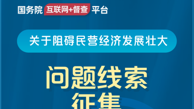 男生大基吧插进女生洞洞的视频国务院“互联网+督查”平台公开征集阻碍民营经济发展壮大问题线索